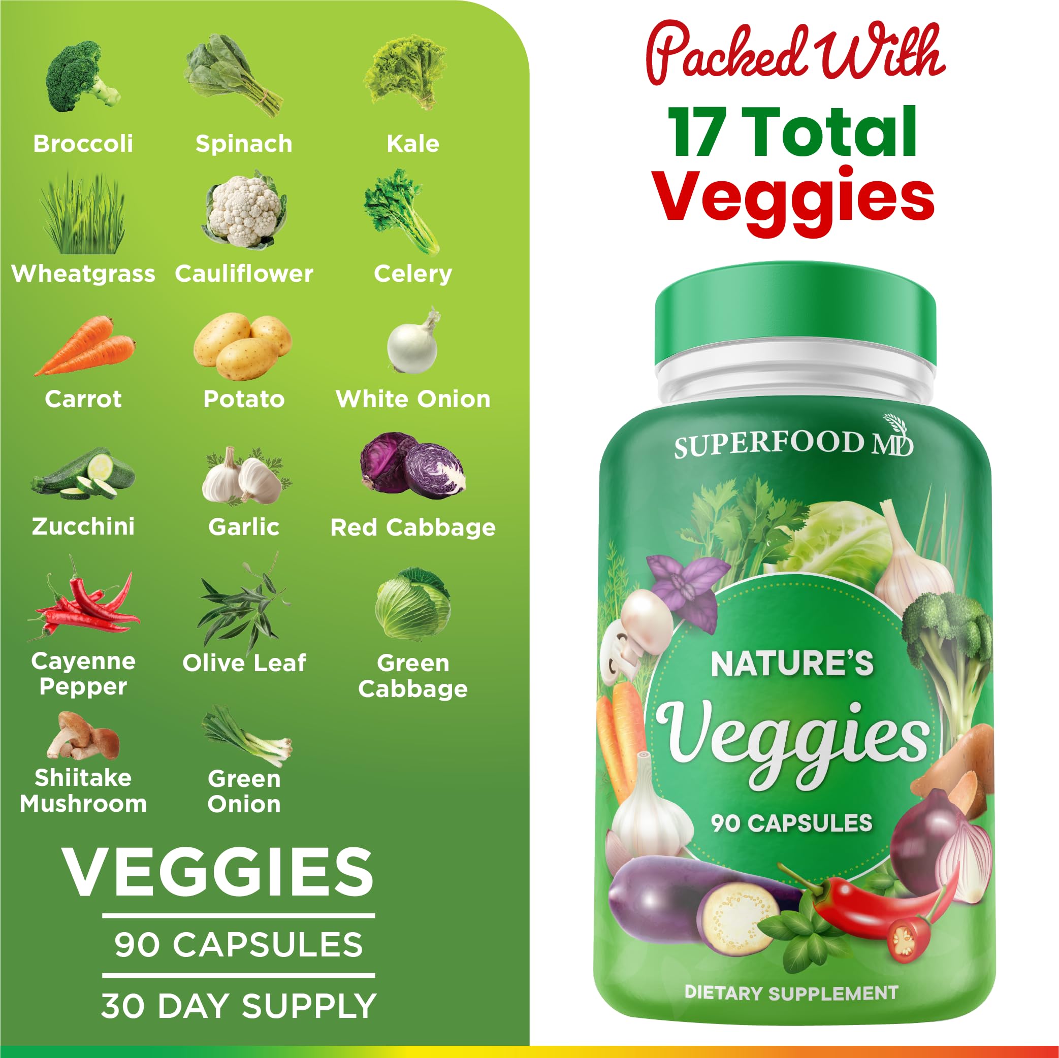 Back label shows soy-free formula and essential vitamins and minerals.