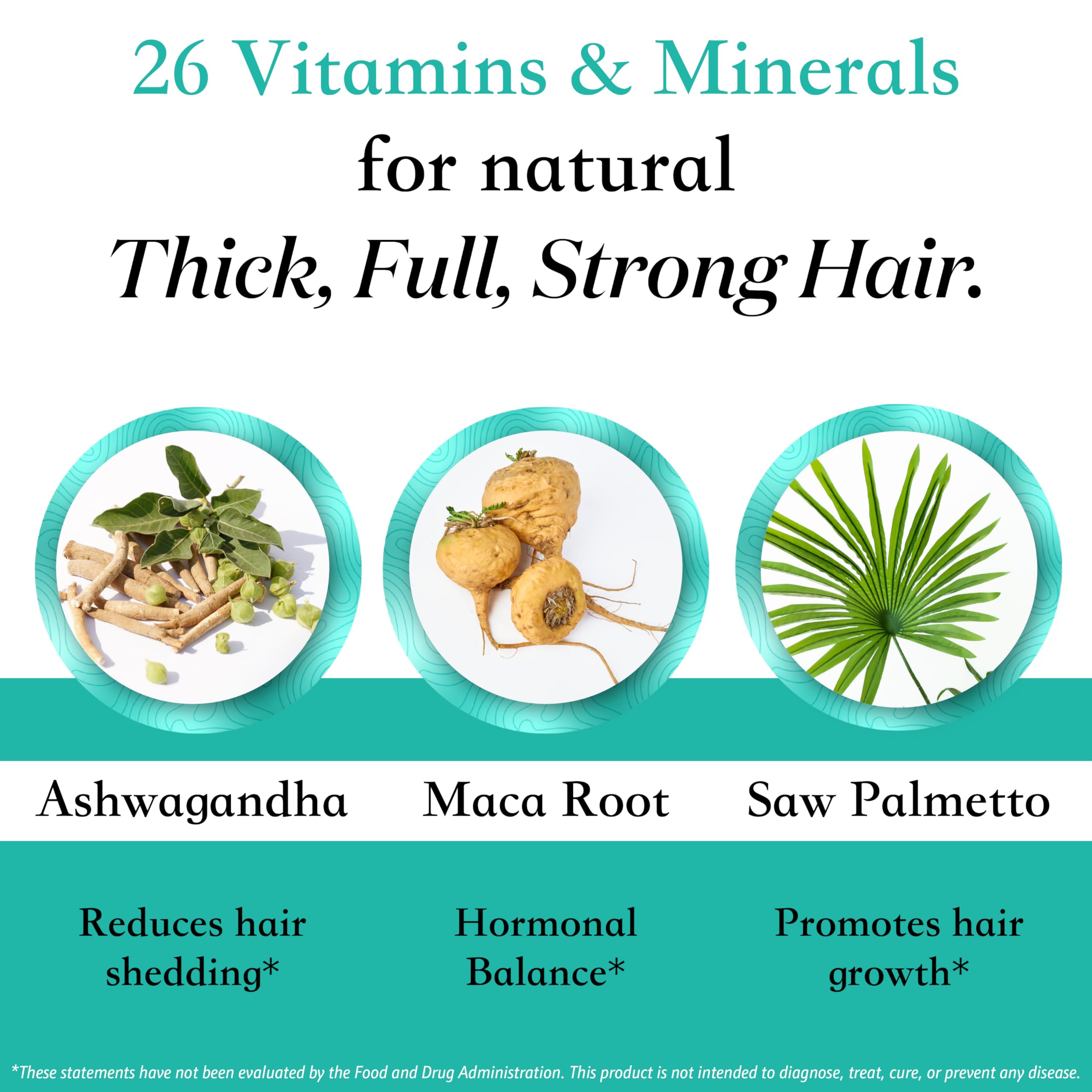 Dosage image showing daily capsule intake for hair support by Superfood MD
