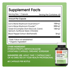 Cognitive Rescue capsules ready for memory and concentration support