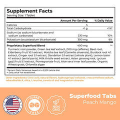 Skinnytabs peach mango flavor with vibrant fizz.