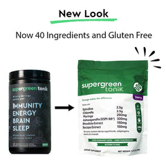 SUPERGREEN TONIK daily scoop demonstrates convenient energy and focus support