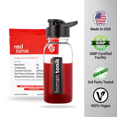 SUPERGREEN TONIK Ingredient illustration highlighting 13 plant-based components.