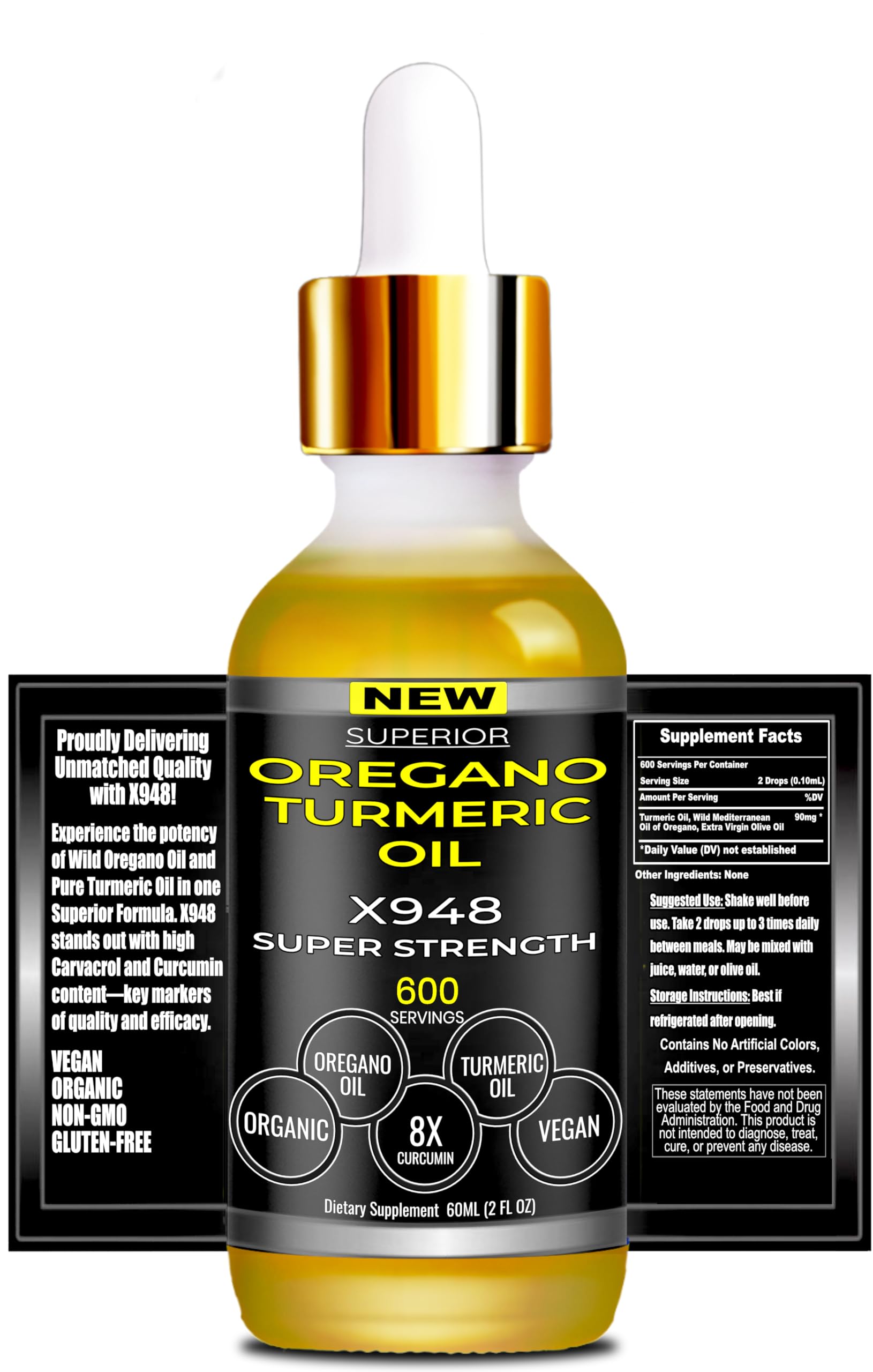 Superior Fulvic Humic X935 drops added to beverages for versatile use.