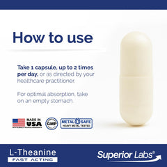 Superior Labs L-Theanine packaging front view signaling quality