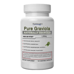 Superior Labs Graviola 1200mg bottle front view for daily wellness.