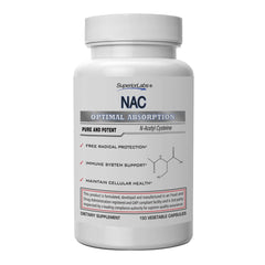 Superior Labs NAC 1200mg 150 vegetable capsules provide antioxidant support for daily wellness
