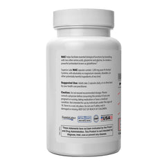 Superior Labs NAC 1200mg bottle and cap showcase quality packaging for easy daily use