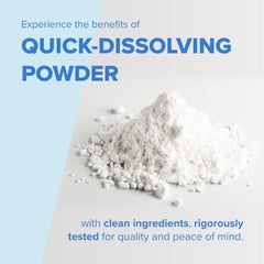 Superior Source Creatine HMB powder dispensing into a shaker for smooth mixing.