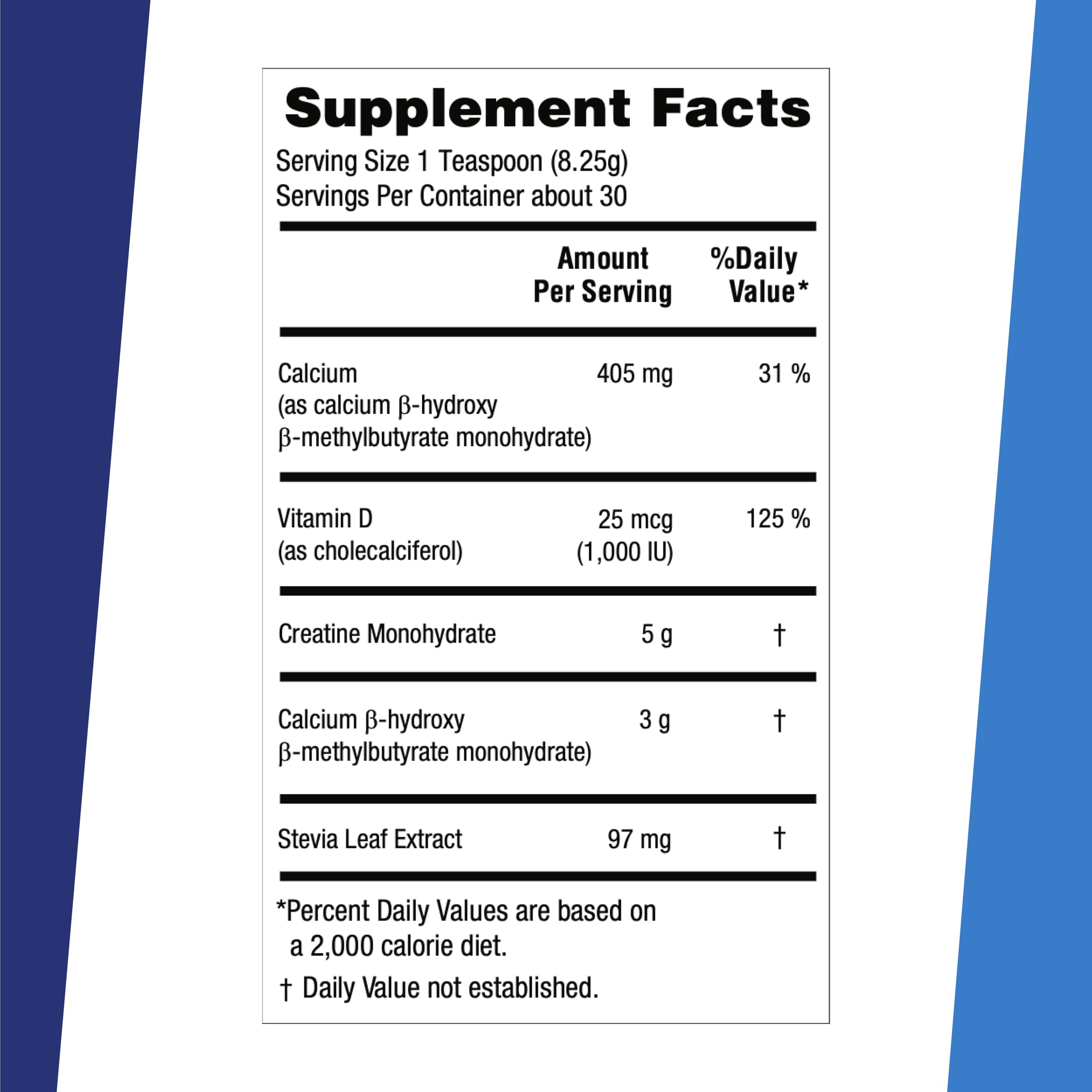 Unflavored Superior Source Creatine HMB powder blends easily into a protein shake.