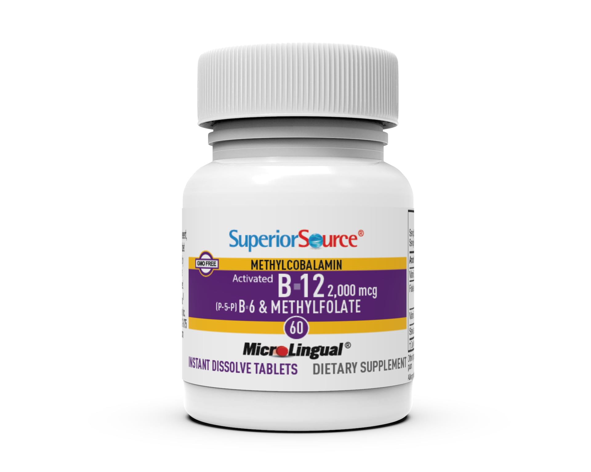 Superior Source Sublingual dissolving tablets pack for rapid absorption