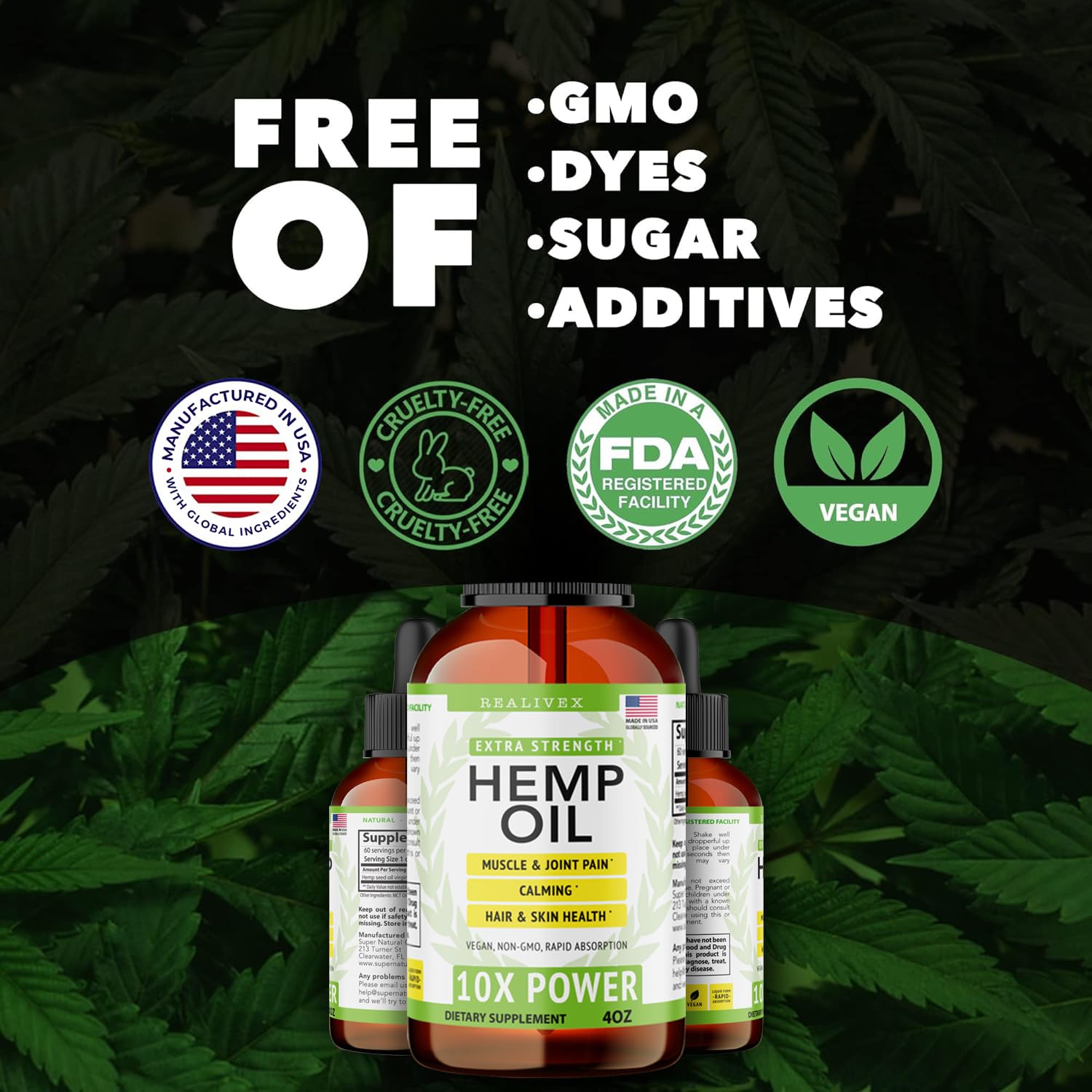 Super Natural Goods Hemp Oil drink-mix shot presents easy inclusion in smoothies.