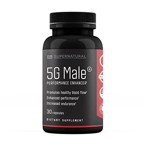 Supernatural Man 5GMale bottle back view with dosing info for informed use