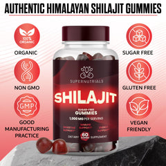 SUPERNUTRIALS Shilajit Gummies daily-use scene depicts an energized user in motion.