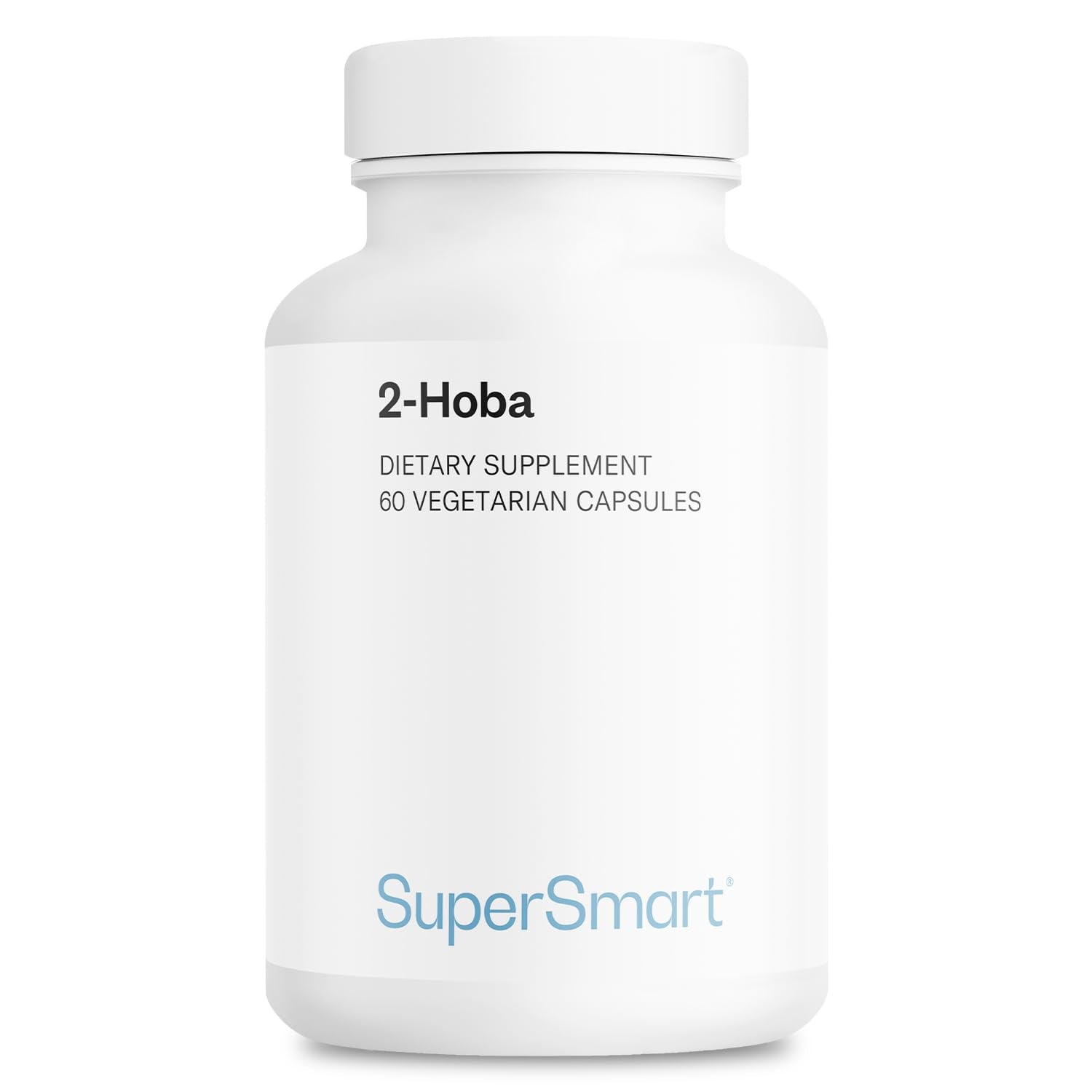 Supersmart 2-HOBA bottle with capsules for daily wellness support.