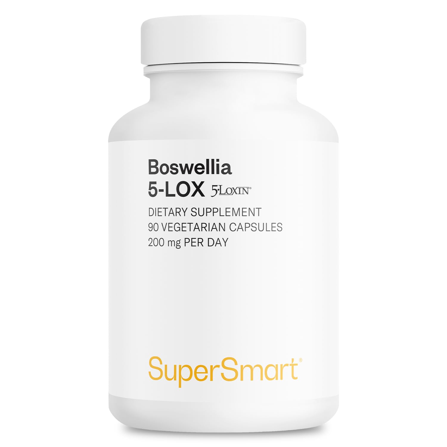 Supersmart 5-Loxin bottle front for convenient daily use and potency.