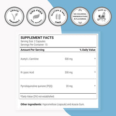 Supersmart Acetyl-L-Carnitine capsules for energy and focus support.