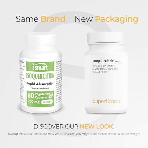 Supersmart Alpha Glycosyl IsoQuercitrin bottle back view showing ingredients and dosage