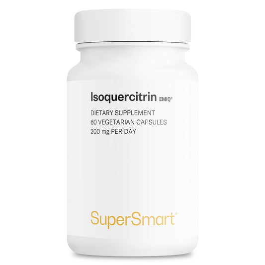 Supersmart Alpha Glycosyl IsoQuercitrin bottle front view for daily bioavailable quercetin