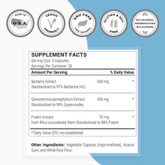 Supersmart AMPK Booster with gynostemma extract supports cellular energy.