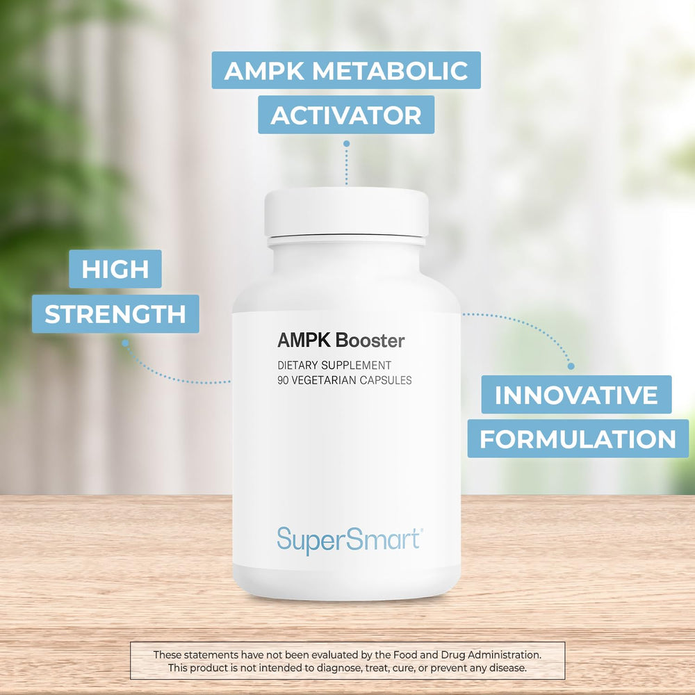 Supersmart AMPK Booster label highlights berberine and gypenosides.