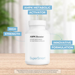 Supersmart AMPK Booster label highlights berberine and gypenosides.