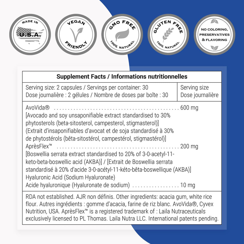 Supersmart FlexiSmart ApresFlex Boswellia AKBA detail suggesting joint support.