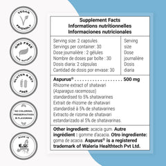 Supersmart Aspurus Shatavari extract powder emphasizes purity and concentration
