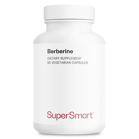 Supersmart Berberine HCl 1000mg bottle showing daily-dose formula