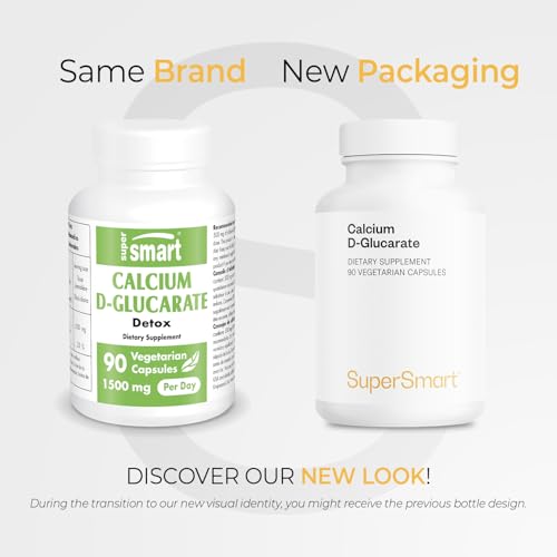 Supersmart Calcium D-Glucarate capsules closeup highlighting 1500 mg per day