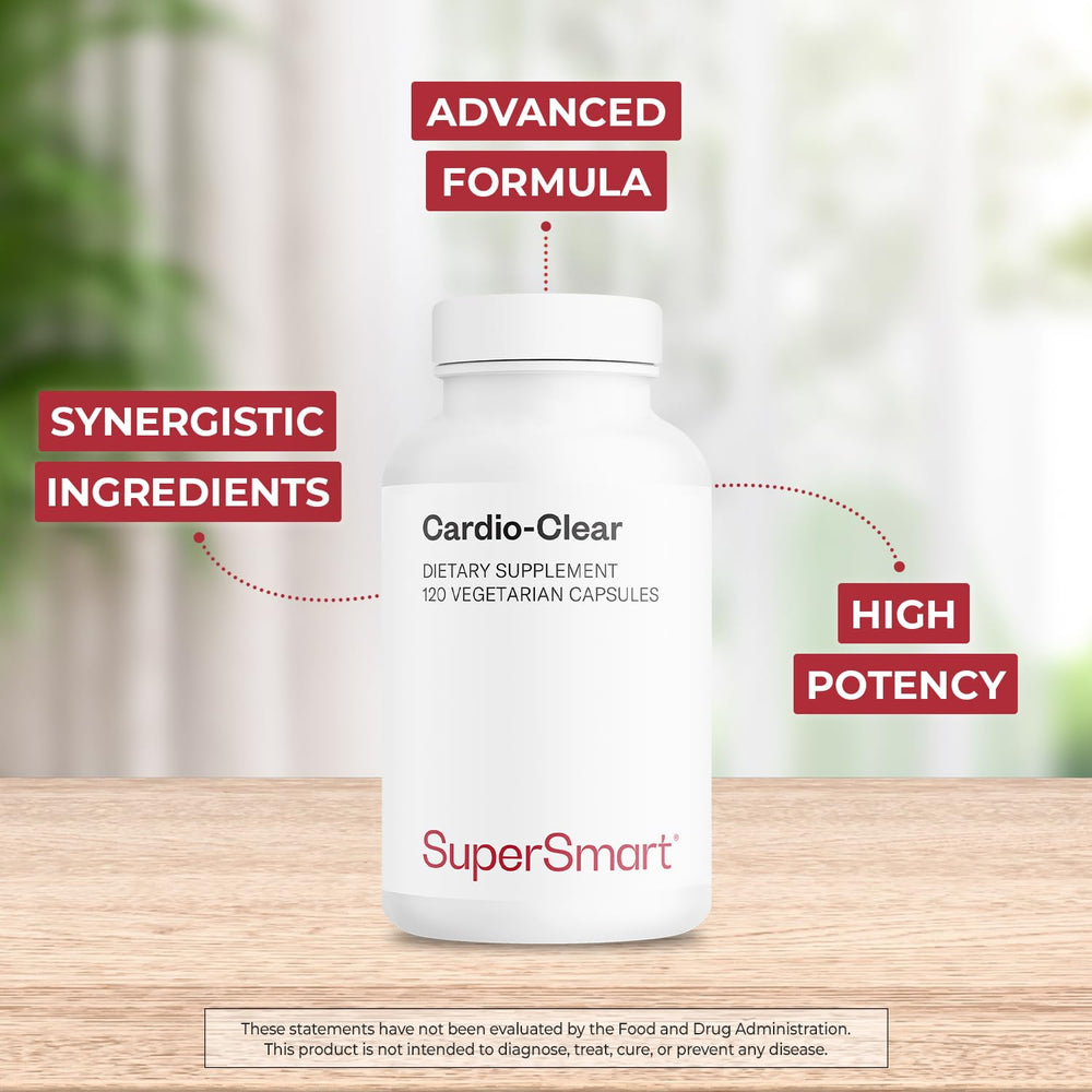 Supersmart Cardio Clear label close-up showing garlic EDTA.