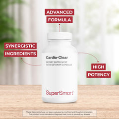Supersmart Cardio Clear label close-up showing garlic EDTA.