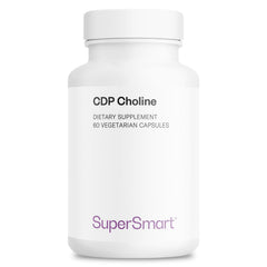 Supersmart CDP-Choline 1000mg bottle supports daily cognitive nutrition.