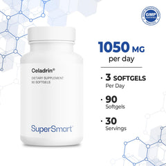 Supersmart Celadrin packaging front with daily dosage guidance.