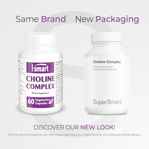 Supersmart Choline Complex capsules neatly arranged to illustrate high-potency daily intake.