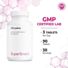 Supersmart Chrysine badge indicating Non-GMO and Gluten Free status