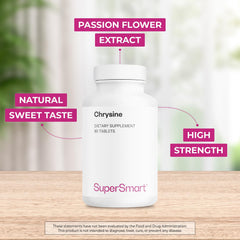 Supersmart Chrysine tablets poured for daily intake and routine