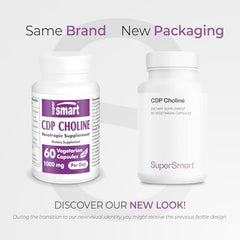 Supersmart Cognizin citicoline capsules promote high bioavailability.