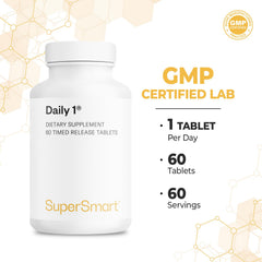 Supersmart Daily 1 lutein and quercetin emphasize eye support and antioxidants