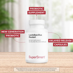 Supersmart delayed-release capsules packaging view illustrating gastro-resistant design for better survival