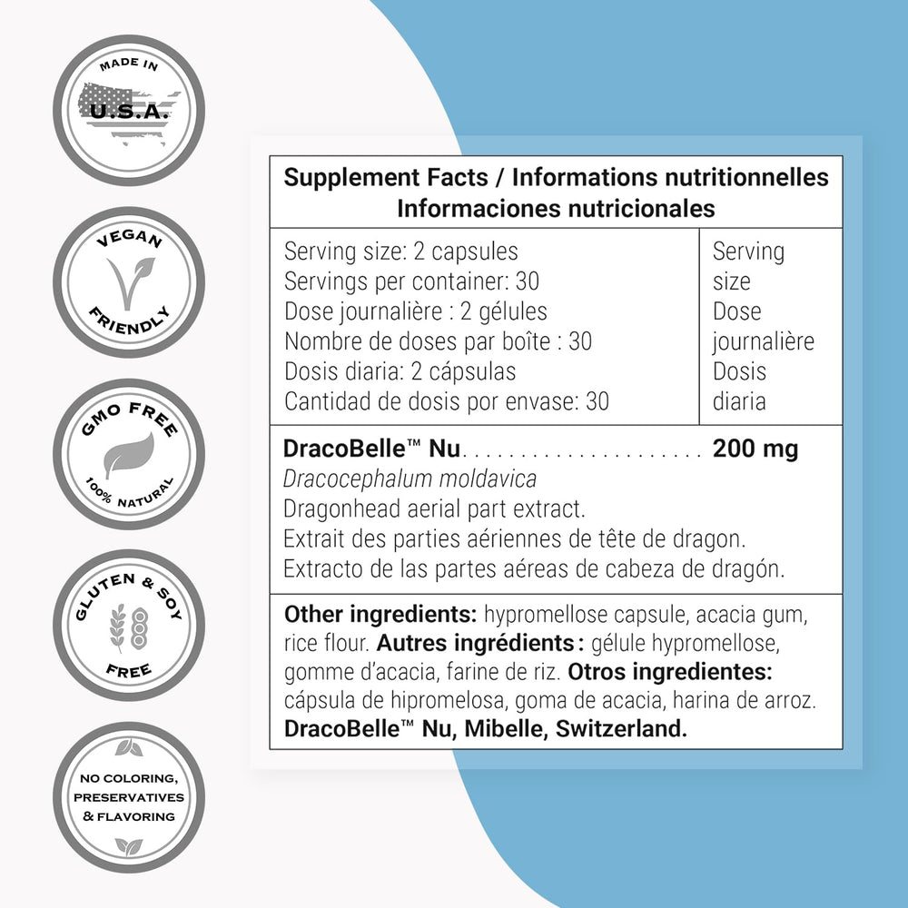 Capsules being poured into hand show easy daily dosage.