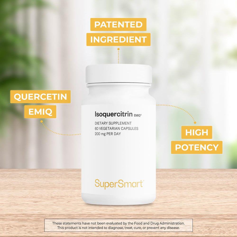Supersmart EMIQ ingredient panel closeup highlights bioactive quercetin form