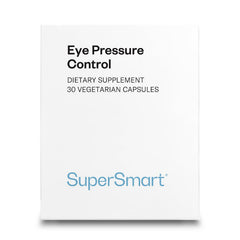 Supersmart Eye Pressure Control bottle-cap close-up showing easy daily dosage for eye support.