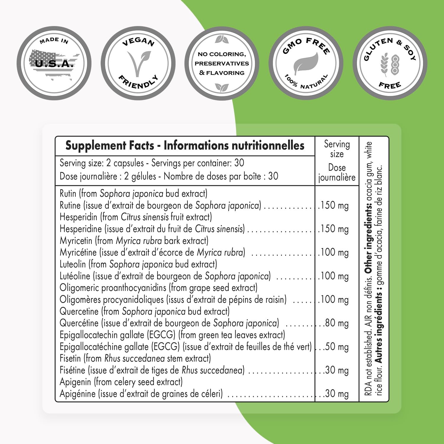 Supersmart FlavoLife packaging and capsule image highlighting gluten-free formula.