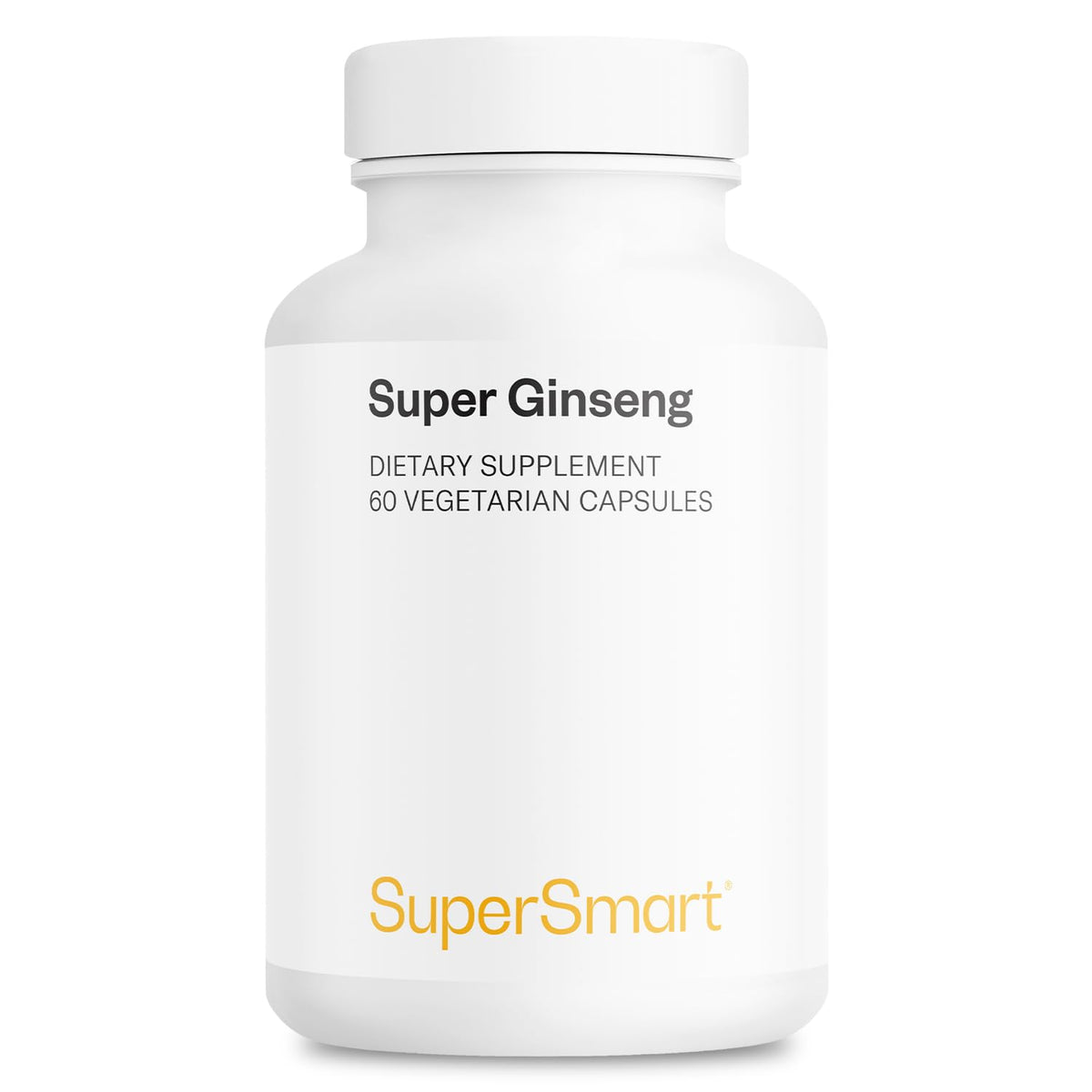 Supersmart ginseng bottle front shows 30% ginsenosides for high-quality extract