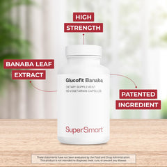 Label shows patented banaba extract and corosolic acid.