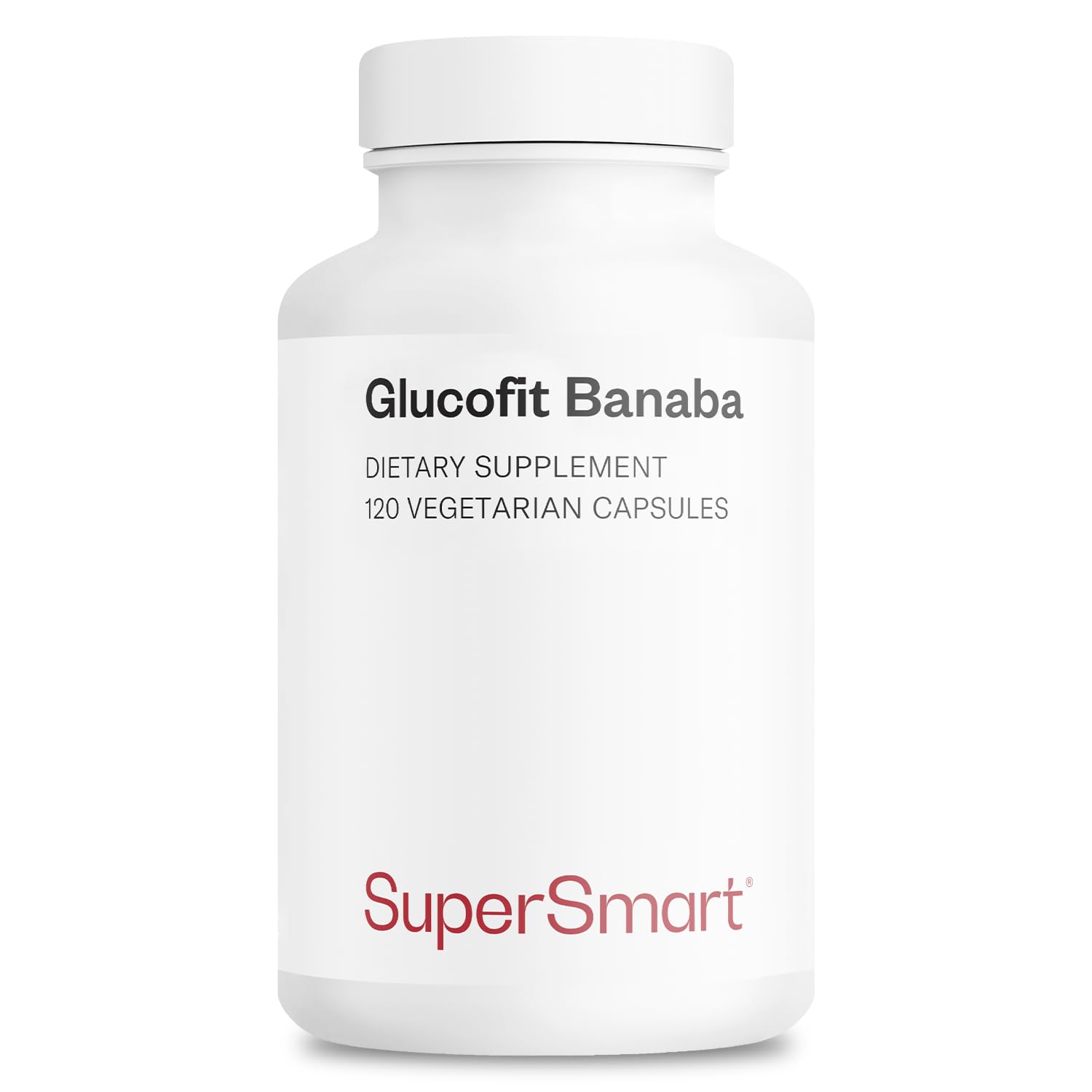 Supersmart Glucofit bottle front with clear branding.