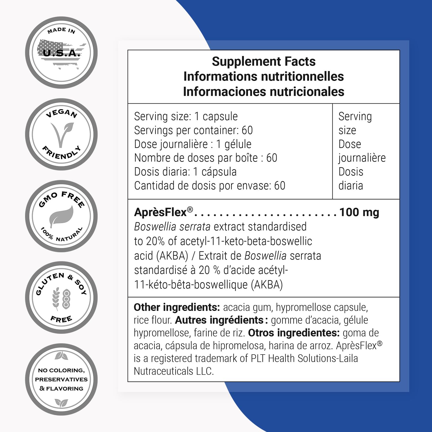 Supersmart badge confirms gluten-free and non-GMO status.