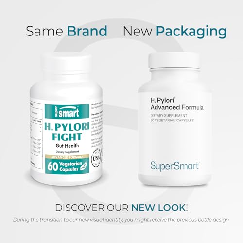 Supersmart H Pylori Advanced Formula capsules for daily vegetarian supplementation
