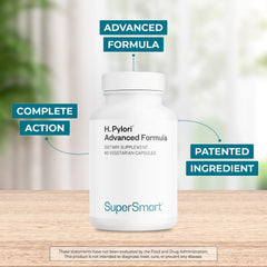 Supersmart H Pylori Advanced Formula label highlights USA made quality