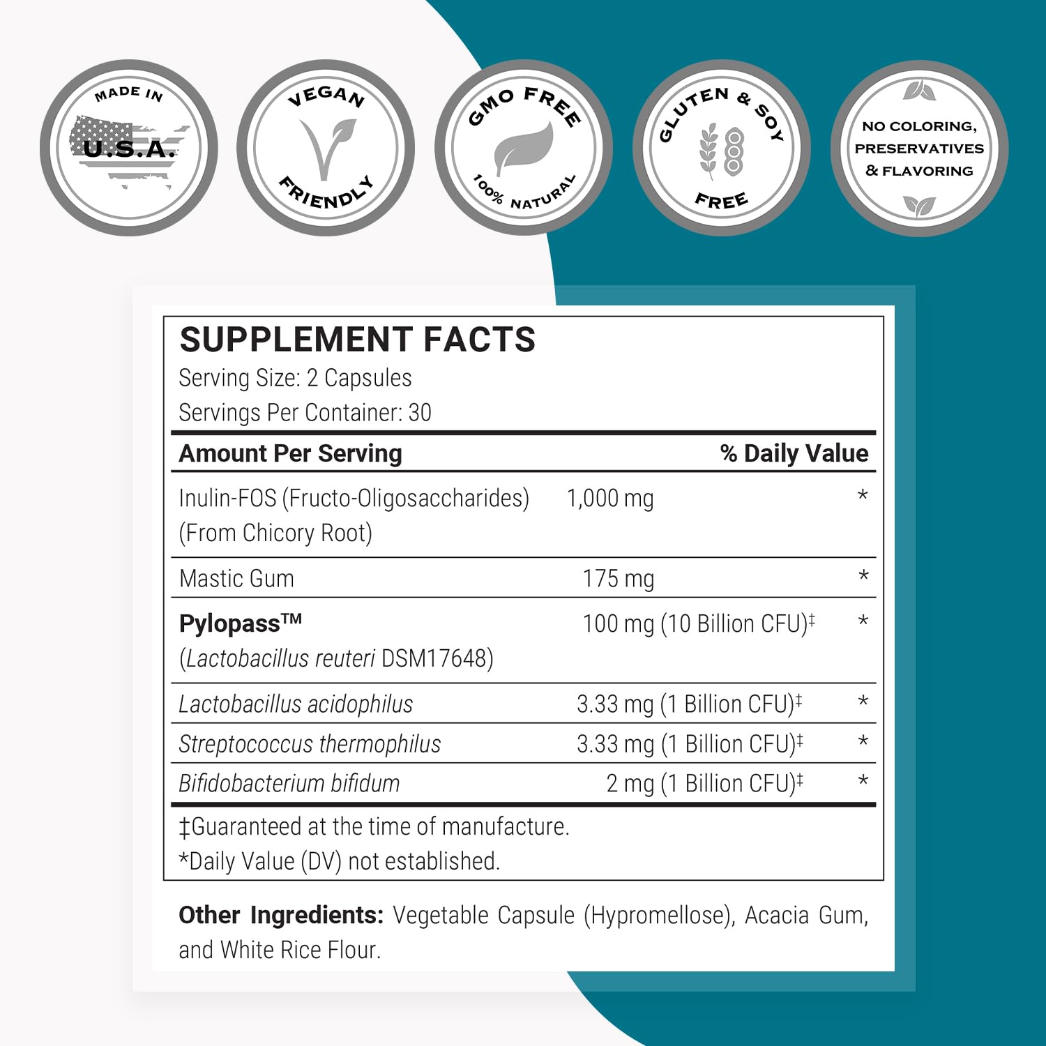 Supersmart H Pylori Advanced Formula with mastic gum imagery for digestive context
